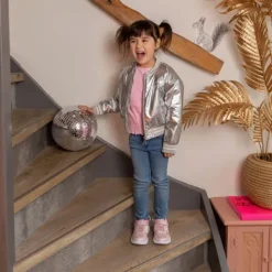 TwoDay Metallic meisjes bomberjack zilver Discount