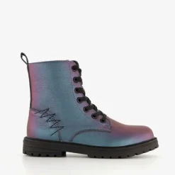 Blue Box Metallic meisjes veterboots petrol Best