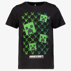 Guppy Minecraft jongens T-shirt zwart groen New
