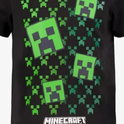 Guppy Minecraft jongens T-shirt zwart groen New