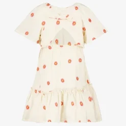 TwoDay Mousseline meisjes jurk met bloemetjes Best