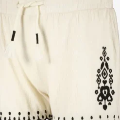 TwoDay Mousseline short met zwarte borduursels Sale