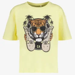 Name it jongens T-shirt Tijger geel Best