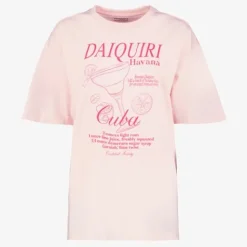 TwoDay Oversized dames T-shirt met print roze Best