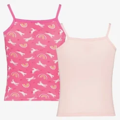 TwoDay 2-pack meisjes hemden unicorn roze New