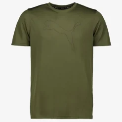 Puma Performance Cat heren sport T-shirt groen Sale