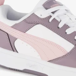 Puma Rebound V6 Low dames sneaker paars wit