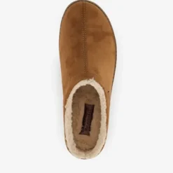 Skechers Relaxed Fit leren heren sloffen bruin Discount