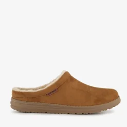 Skechers Relaxed Fit leren heren sloffen bruin Discount