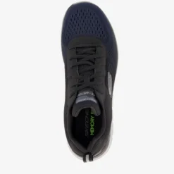 Skechers Ripkent heren sneakers blauw zwart Clearance