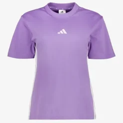 Adidas 3S dames sport T-shirt paars Best