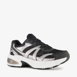Skechers Shadow Stellar 90 dames sneakers zwart zilver Clearance