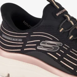 Skechers Slip-ins: Summits Plus dames sneakers zwart roze Best