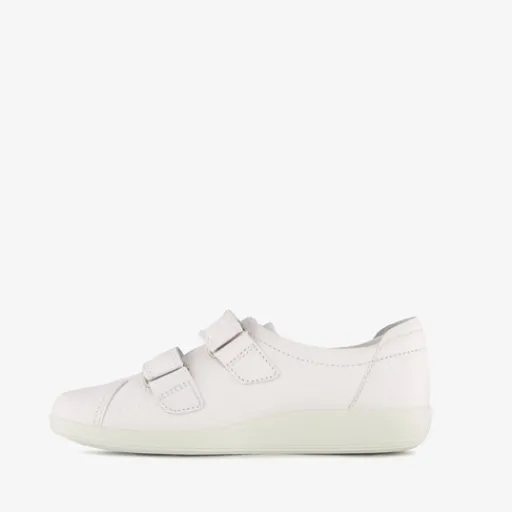 Ecco Soft 2.0 leren dames sneakers wit