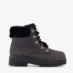 Skechers Street Glitz gevoerde veterboots zwart Sale