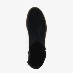 Hush Puppies Suede dames enkellaarsjes zwart New