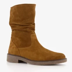 Hush Puppies Suede dames enkellaarzen cognac Discount