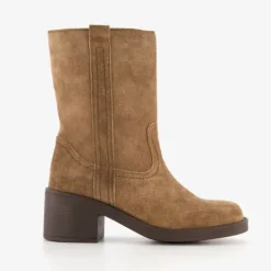Harper Suede dames laarzen met hak bruin Best