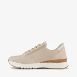 Hush Puppies Suede dames sneakers beige Best