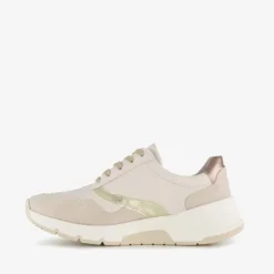 Hush Puppies Suede dames sneakers beige taupe Outlet
