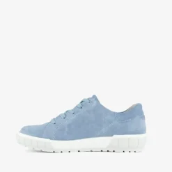 Hush Puppies Suede dames sneakers lichtblauw