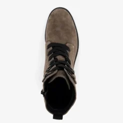 Hush Puppies Suede dames veterboots taupe New