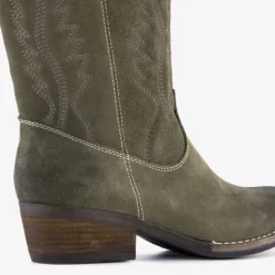 Harper Suede dames western laarzen donkergroen New