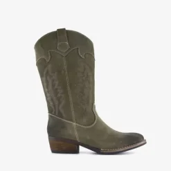 Harper Suede dames western laarzen donkergroen New
