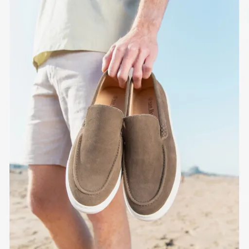 Van Beers Suede heren instappers Outlet
