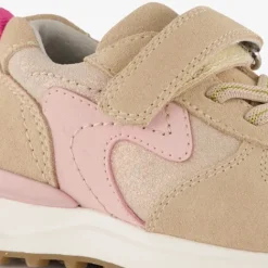 TwoDay Suede meisjes sneakers beige