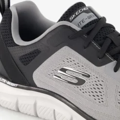 Skechers Track Ripkent heren sneakers grijs zwart Outlet