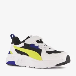 Puma Trinity Lite AC+ PS jongens sneakers wit geel Outlet