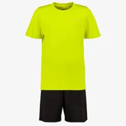 Dutchy Tweedelige kinder sport set geel zwart New