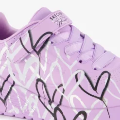 Skechers Uno Lite - Love meisjes sneakers met hartjes lichtpaars Online