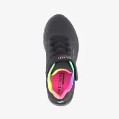 Skechers Uno Lite Rainbow Specks meisjes sneakers zwart Hot