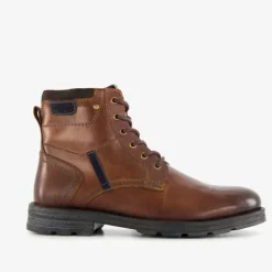 Van Beers Van Beer leren heren veterboots bruin Outlet