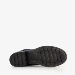 Blue Box Veterboots blauw met gebreid detail New