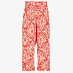 TwoDay Wijde meisjes broek met print roze Best
