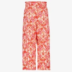 TwoDay Wijde meisjes broek met print roze Best